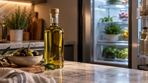aceite de oliva en la heladera