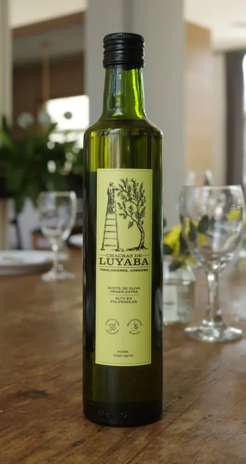 Chacras de Luyaba Orgánico, aceite de oliva virgen extra