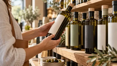 etiqueta de un aceite de oliva